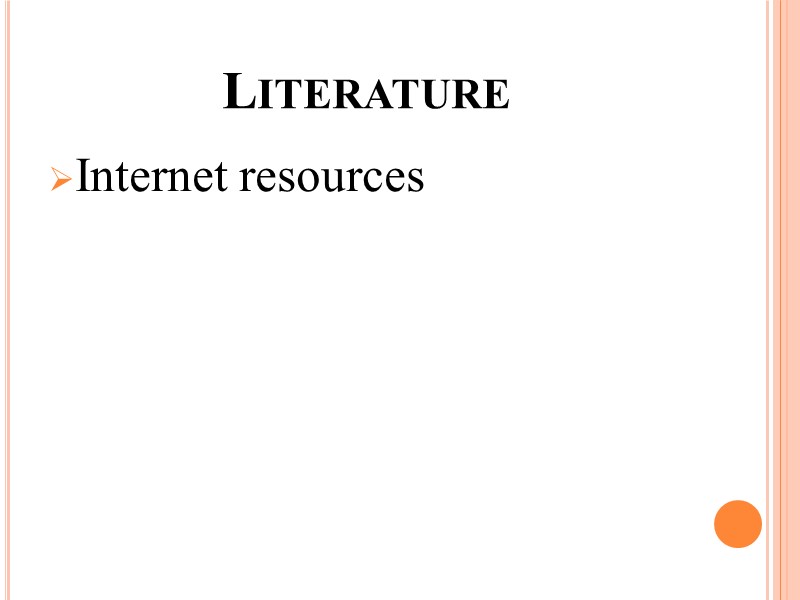 Literature Internet resources